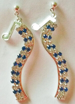 Blue & clear crystals