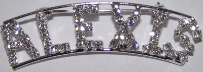ALEXIS crystal name pin