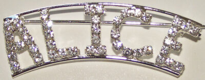 ALICE crystal name pin