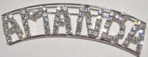 AMANDA crystal name pin