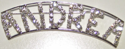 ANDREA crystal name pin