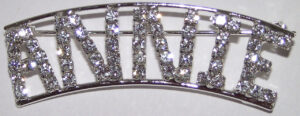 ANNIE crystal name pin