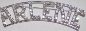 ARLENE crystal name pin