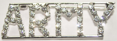 Clear Crystal ARMY pin