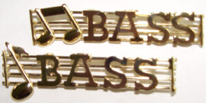 BASS part name pin in metal on a staff