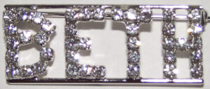 BETH crystal name pin