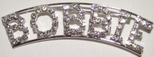 BOBBIE crystal name pin