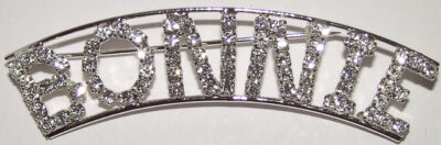 BONNIE crystal name pin