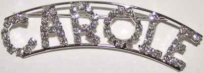 CAROLE crystal name pin