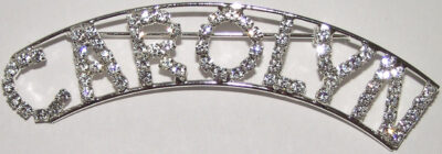 CAROLYN crystal name pin