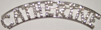 CATHERINE crystal name pin