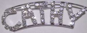 CATHY crystal name pin