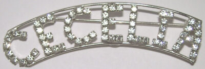 CECELIA crystal name pin