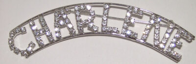 CHARLENE crystal name pin