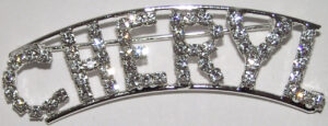 CHERYL crystal name pin