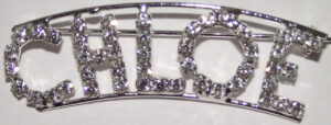 CHLOE crystal name pin