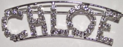 CHLOE crystal name pin