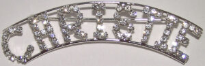 CHRISTIE crystal name pin