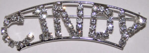 CINDY crystal name pin