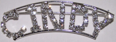 CINDY crystal name pin