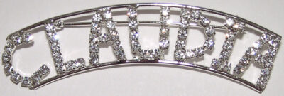 CLAUDIA crystal name pin