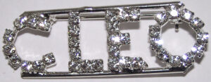 CLEO crystal name pin
