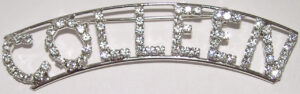COLLEEN crystal name pin