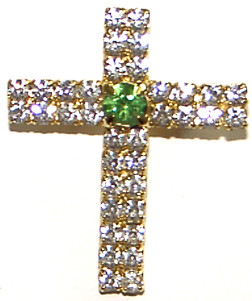 Crystal cross pin/necklace