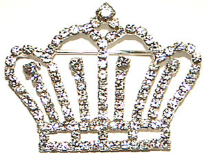 Crown crystal pin