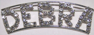 DEBRA crystal name pin