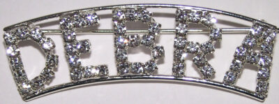 DEBRA crystal name pin