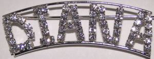 DIANA crystal name pin