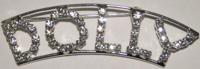 DOLLY crystal name pin