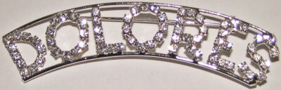 DOLORES crystal name pin