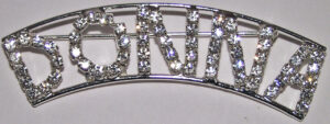 DONNA crystal name pin