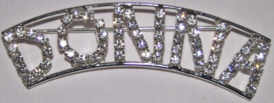 DONNA crystal name pin