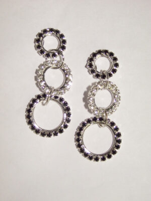 Crystal earrings - 3 circles