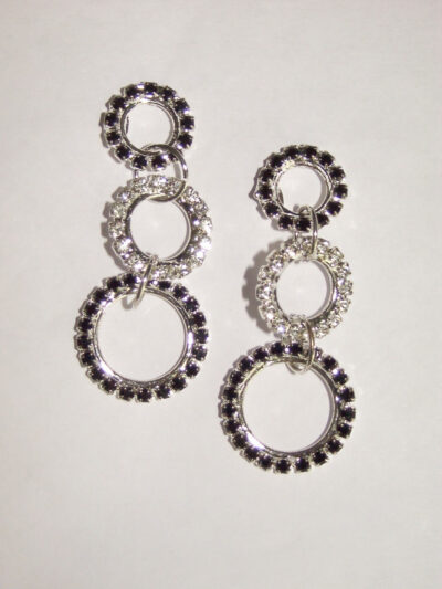Crystal earrings - 3 circles