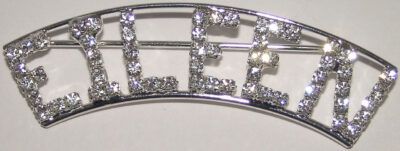 EILEEN crystal name pin