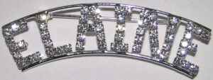 ELAINE crystal name pin