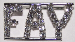 FAY crystal name pin