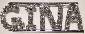GINA crystal name pin