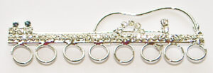 Guitar medal holder pin in crystals & metal