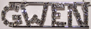 GWEN crystal name pin