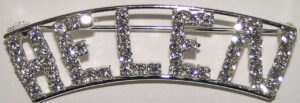 HELEN crystal name pin