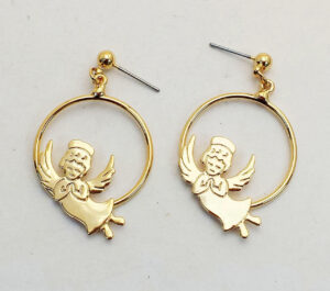 Hoop earrings/angel