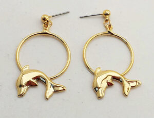 Hoop earrings/dolphin