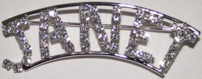 JANET crystal name pin