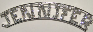 JENNIFER crystal name pin