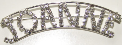 JOANNE crystal name pin